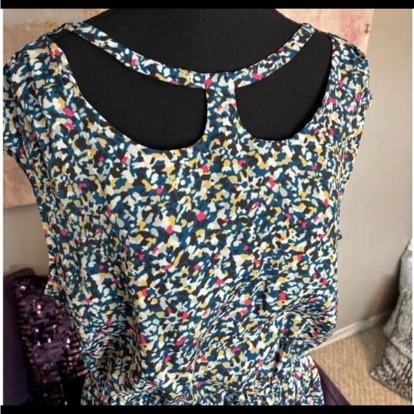 BCBGeneration Blue and White Halter Mini Dress Size Large - Picture 2 of 8